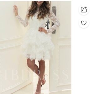 Above the knee white lace dress brand new size 12